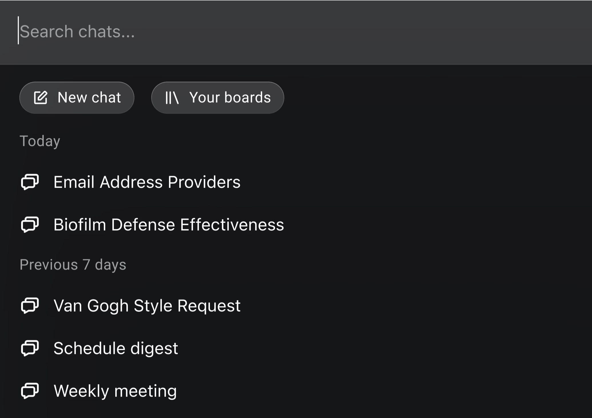 Zeth AI productivity companion interface, screen 3